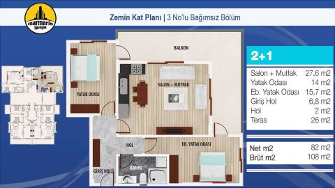 Sedir Apartmanı, 2. Kat Planı