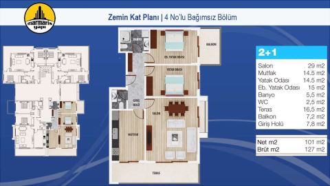 Sedir Apartmanı, 2. Kat Planı