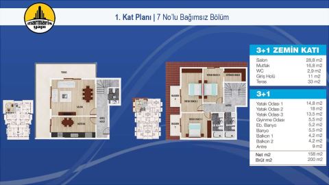 Sedir Apartmanı, 2. Kat Planı