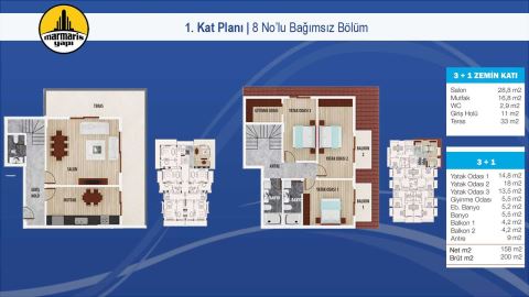 Sedir Apartmanı, 2. Kat Planı