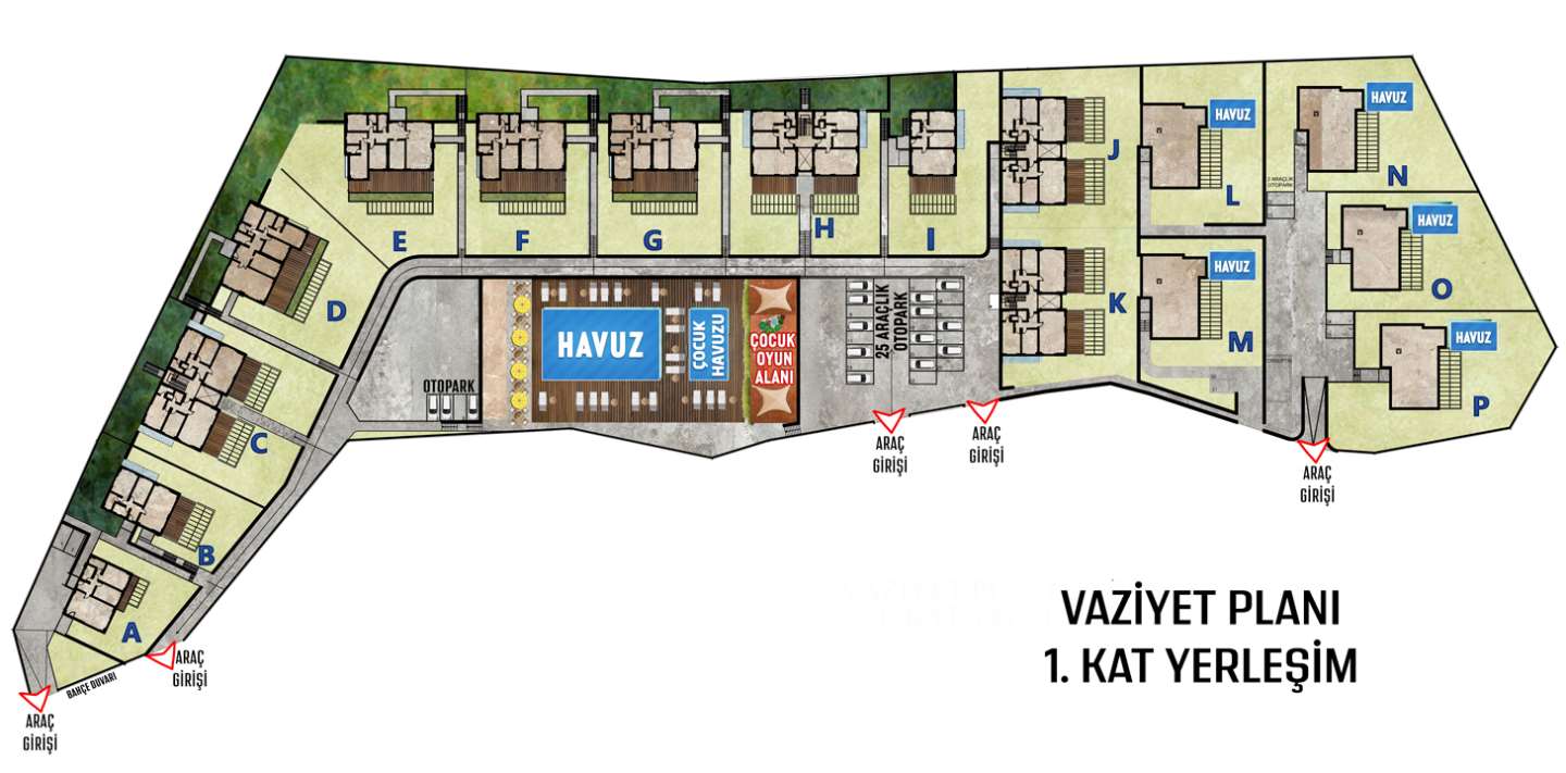 Vaziyet Planı 1. Kat Yerleşim